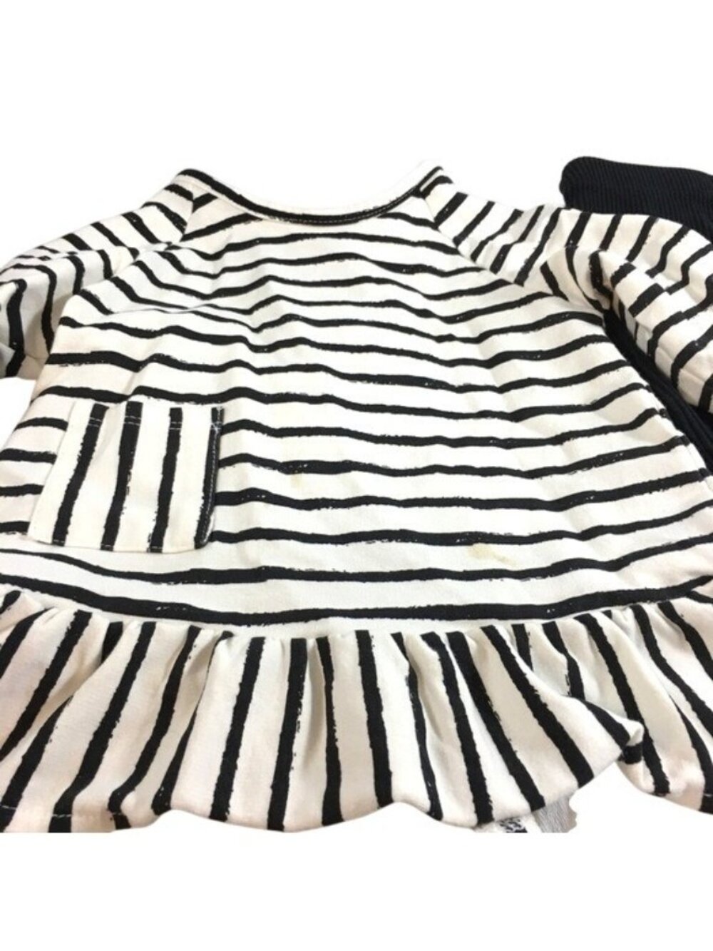Focus Kids Baby Girls 2 Pc Pant Set Black/White Striped Size18M